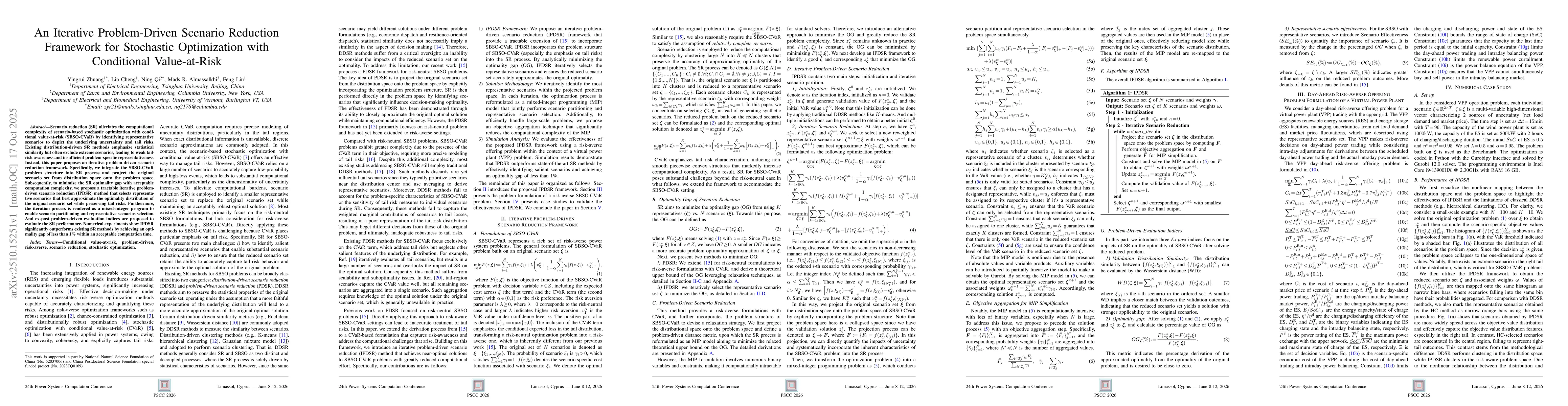 Thumbnail for An Iterative Problem-Driven Scenario Reduction Framework for Stochastic
  Optimization with Conditional Value-at-Risk