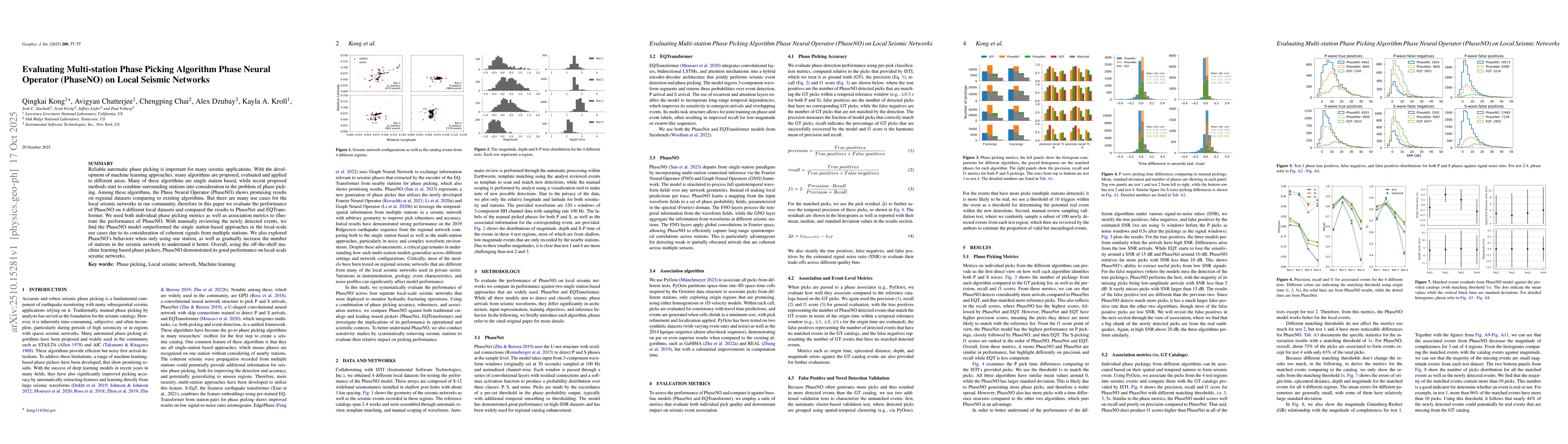 Thumbnail for Evaluating Multi-station Phase Picking Algorithm Phase Neural Operator
  (PhaseNO) on Local Seismic Networks