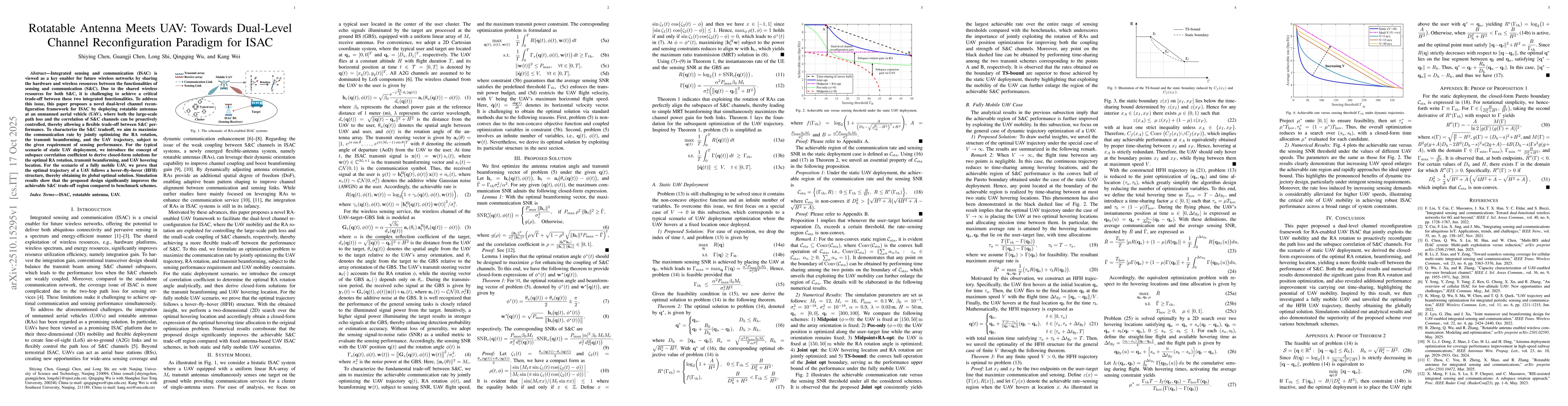 Thumbnail for Rotatable Antenna Meets UAV: Towards Dual-Level Channel Reconfiguration
  Paradigm for ISAC