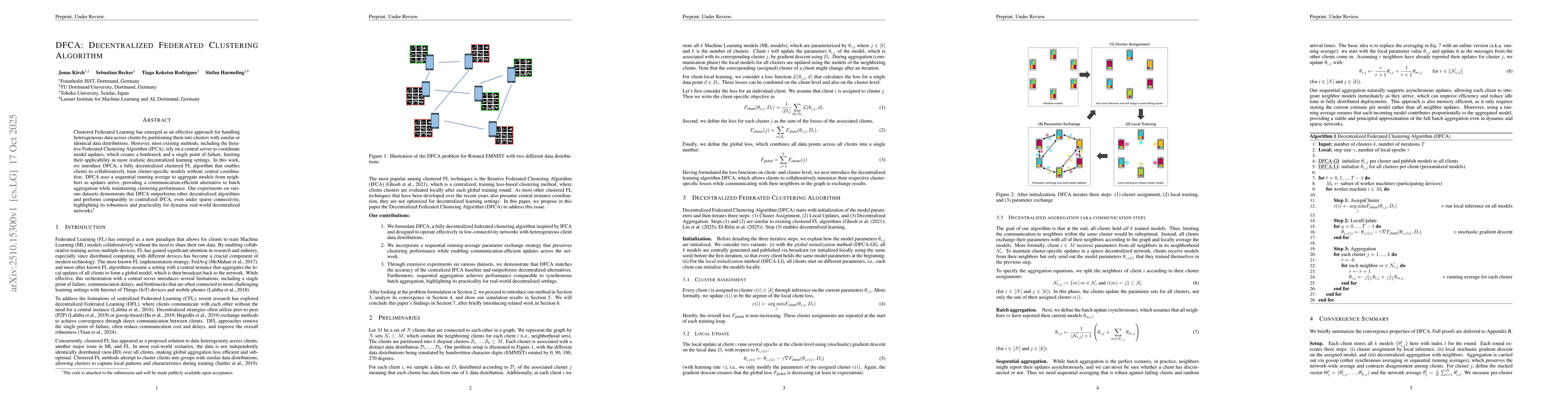 Thumbnail for DFCA: Decentralized Federated Clustering Algorithm