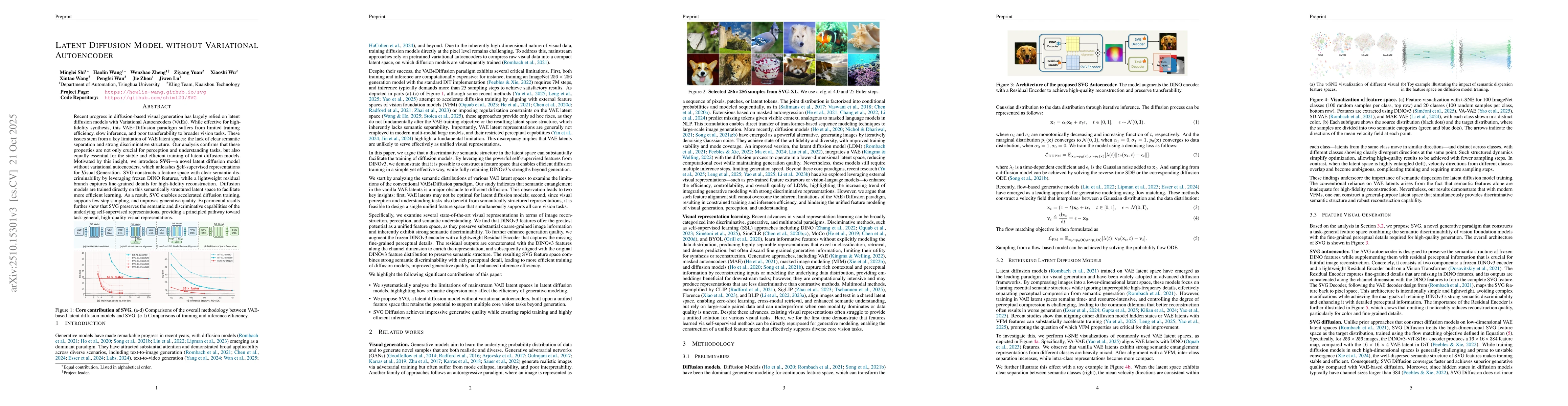 Thumbnail for Latent Diffusion Model without Variational Autoencoder