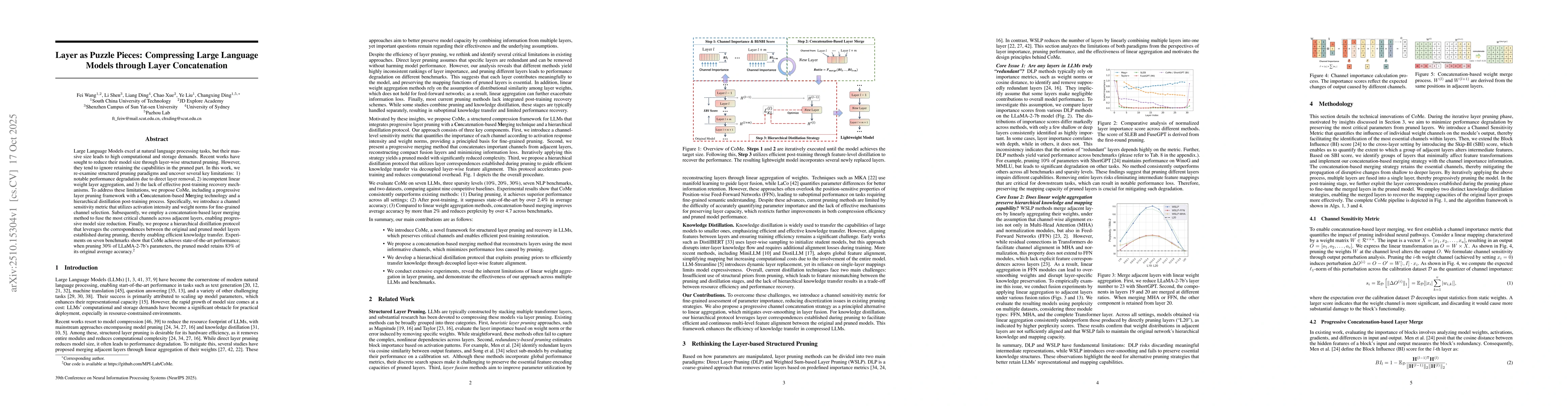 Thumbnail for Layer as Puzzle Pieces: Compressing Large Language Models through Layer
  Concatenation