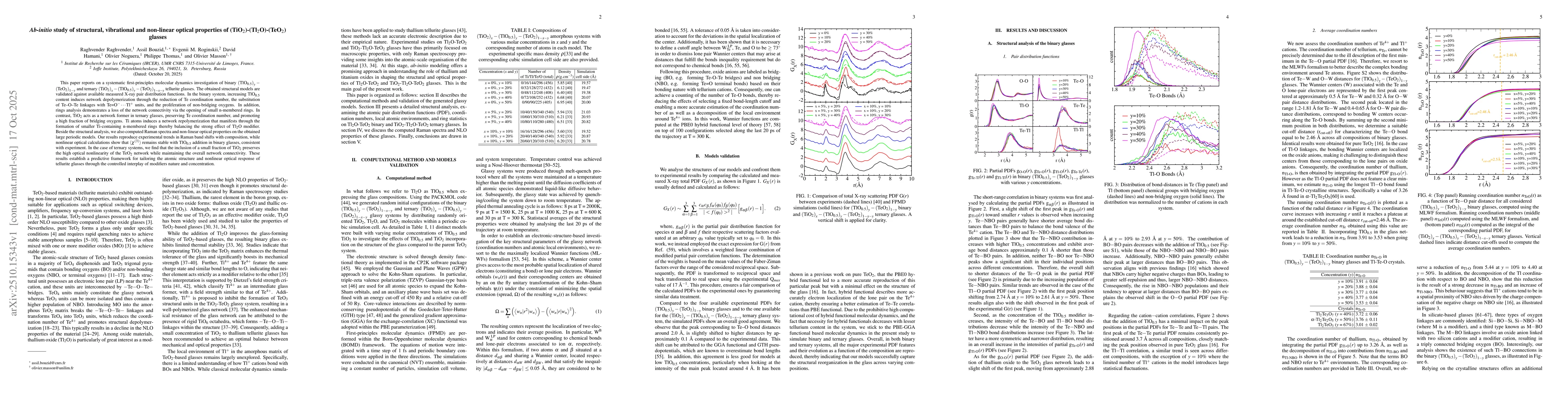 Thumbnail for Ab-initio study of structural, vibrational and non-linear optical
  properties of (TiO2)-(Tl2O)-(TeO2) glasses