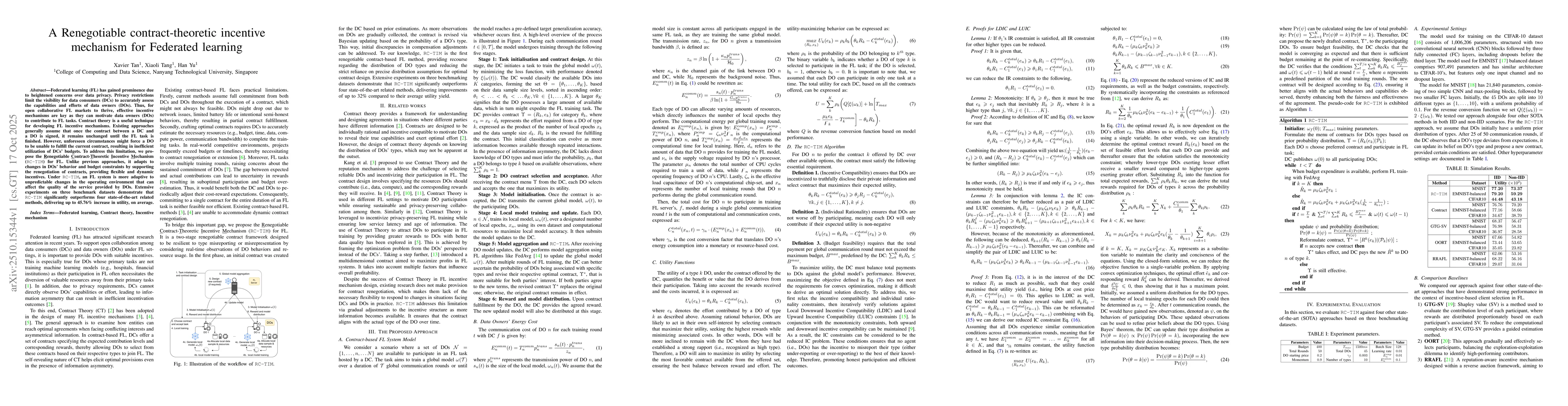 Thumbnail for A Renegotiable contract-theoretic incentive mechanism for Federated
  learning
