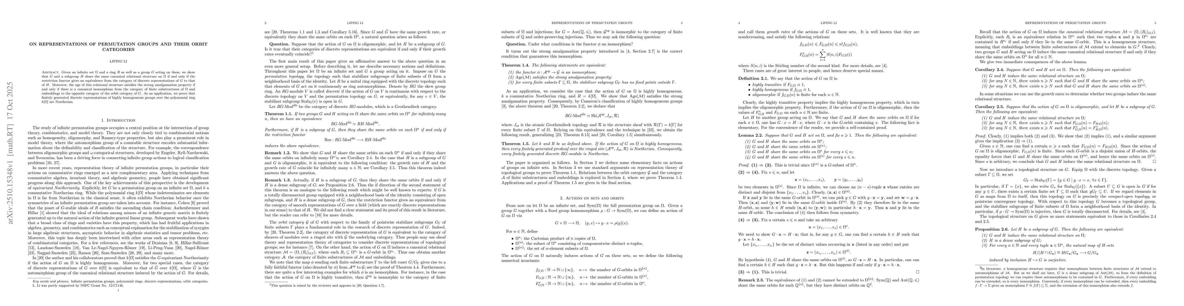Thumbnail for On representations of permutation groups and orbit categories