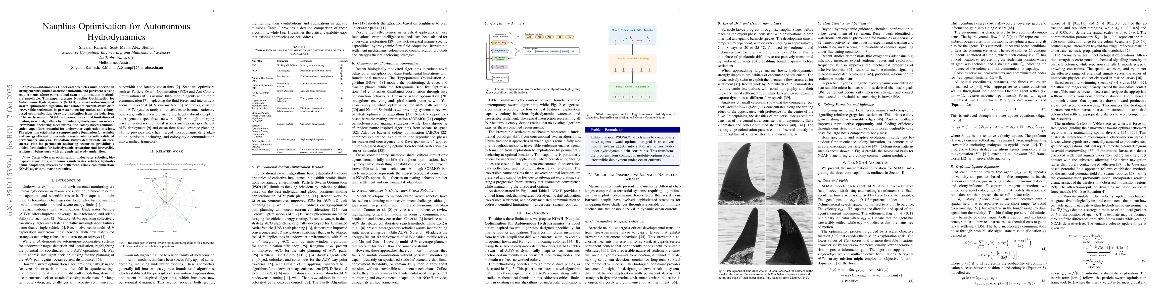 Thumbnail for Nauplius Optimisation for Autonomous Hydrodynamics