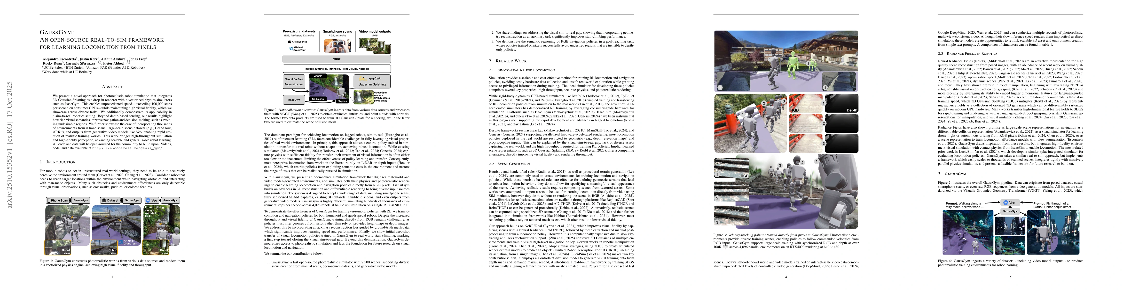 Thumbnail for GaussGym: An open-source real-to-sim framework for learning locomotion
  from pixels