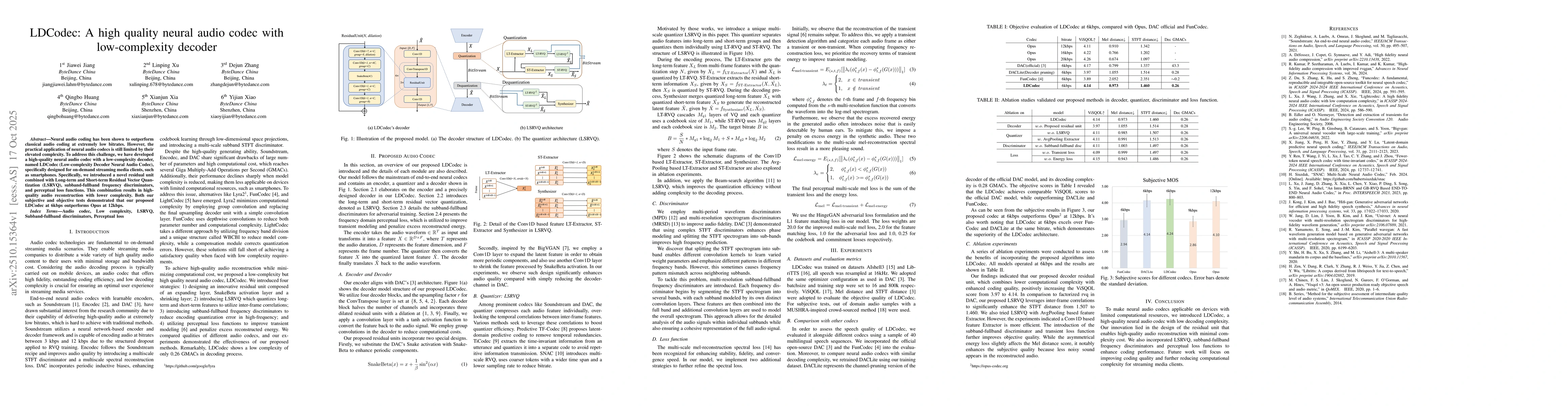 Thumbnail for LDCodec: A high quality neural audio codec with low-complexity decoder
