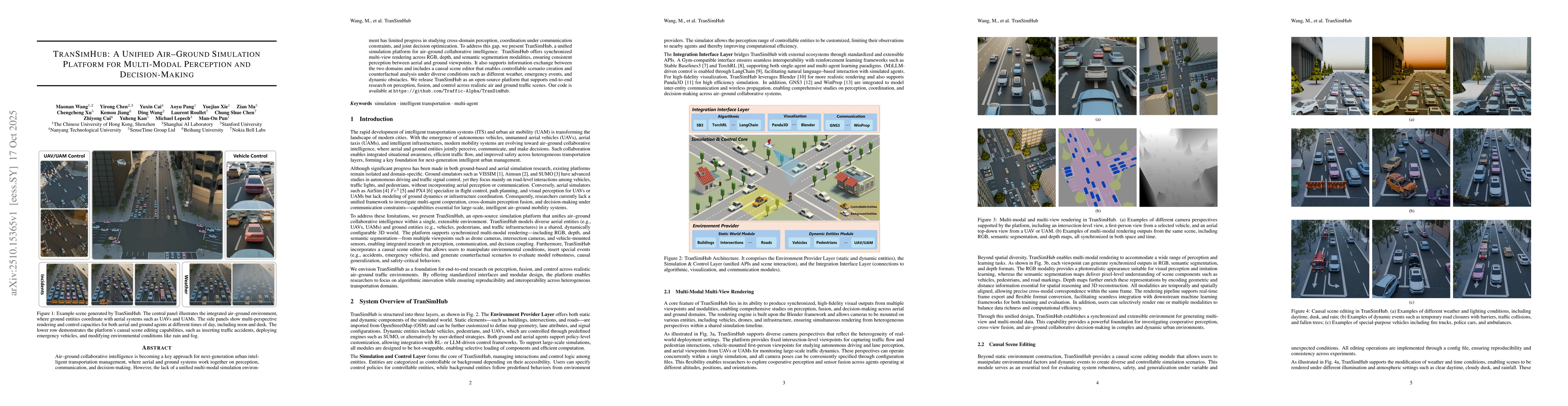 Thumbnail for TranSimHub:A Unified Air-Ground Simulation Platform for Multi-Modal
  Perception and Decision-Making