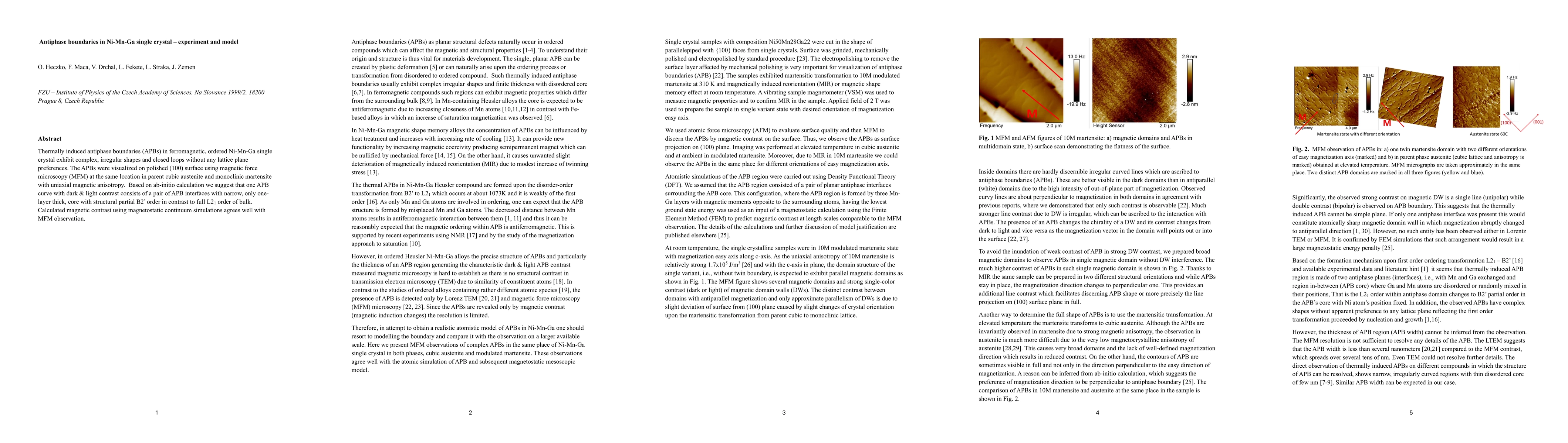 Thumbnail for Antiphase boundaries in Ni-Mn-Ga single crystal - experiment and model