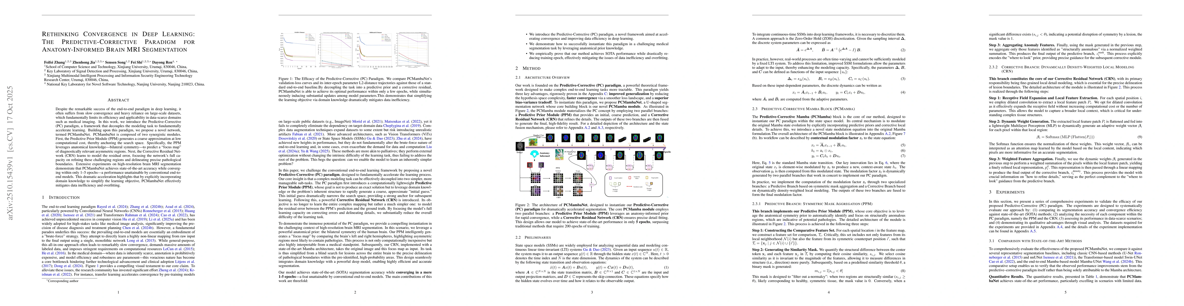 Thumbnail for Rethinking Convergence in Deep Learning: The Predictive-Corrective
  Paradigm for Anatomy-Informed Brain MRI Segmentation