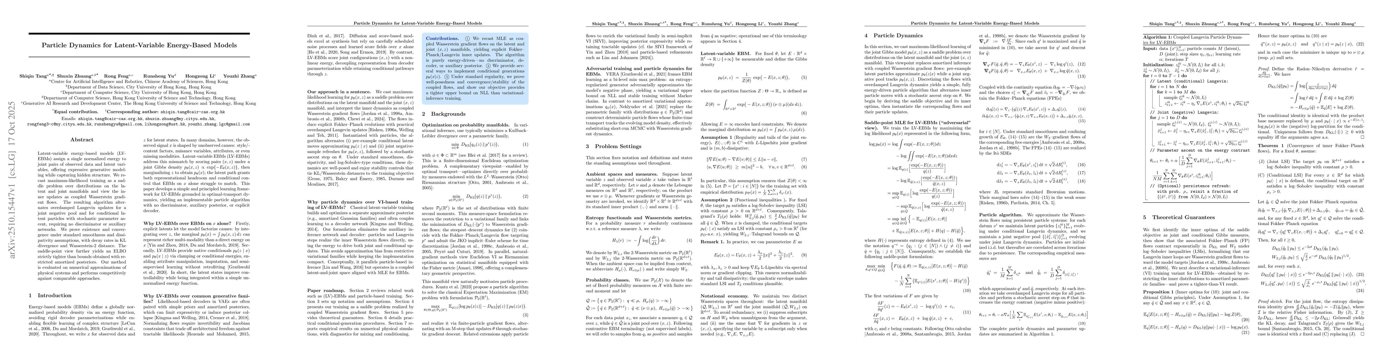 Thumbnail for Particle Dynamics for Latent-Variable Energy-Based Models
