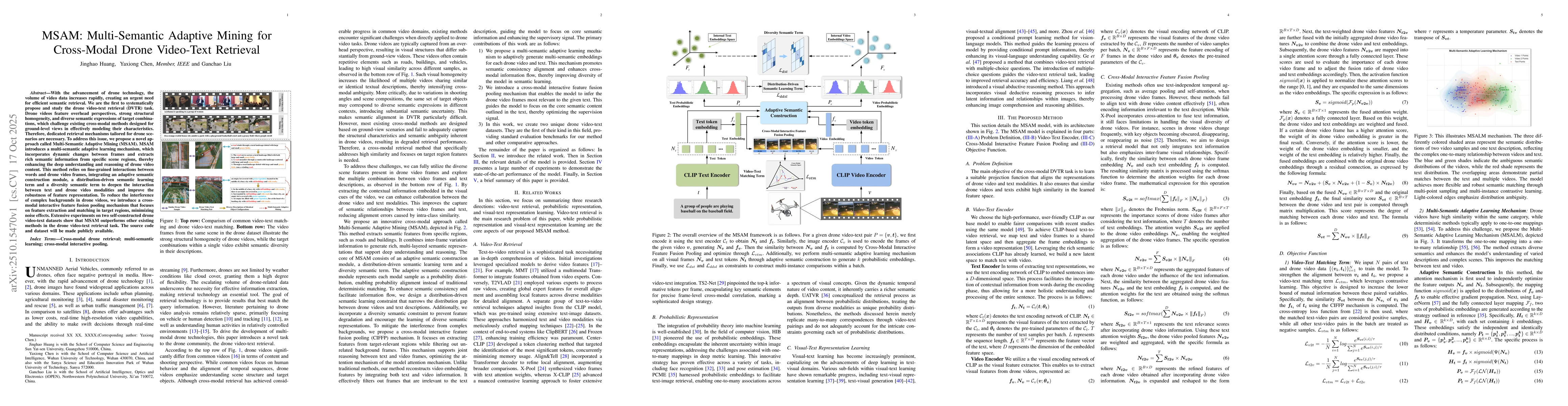 Thumbnail for MSAM: Multi-Semantic Adaptive Mining for Cross-Modal Drone Video-Text
  Retrieval