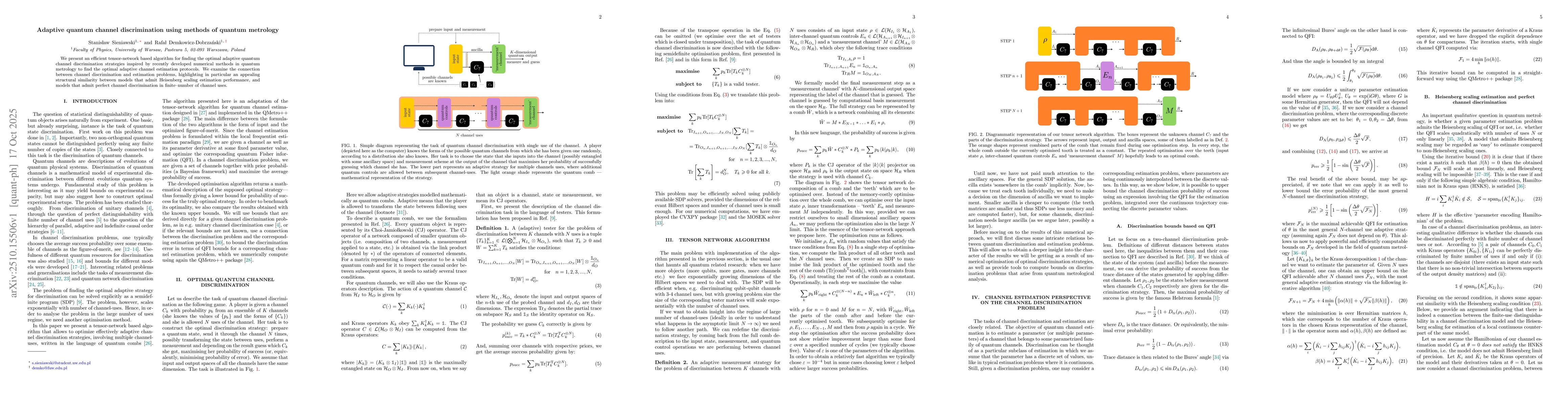 Thumbnail for Adaptive quantum channel discrimination using methods of quantum
  metrology