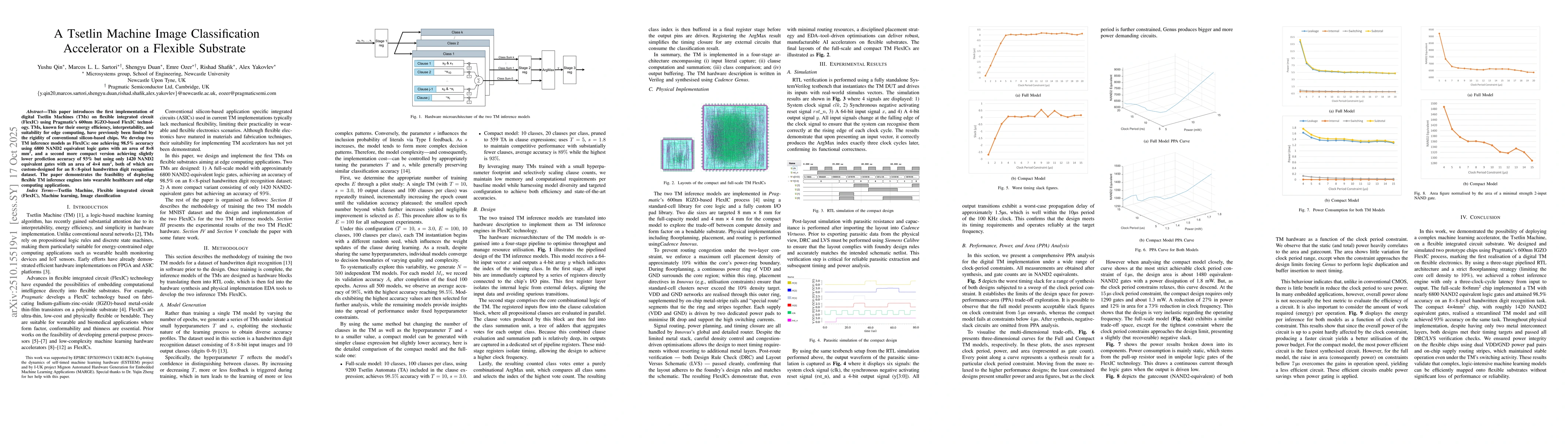 Thumbnail for A Tsetlin Machine Image Classification Accelerator on a Flexible
  Substrate