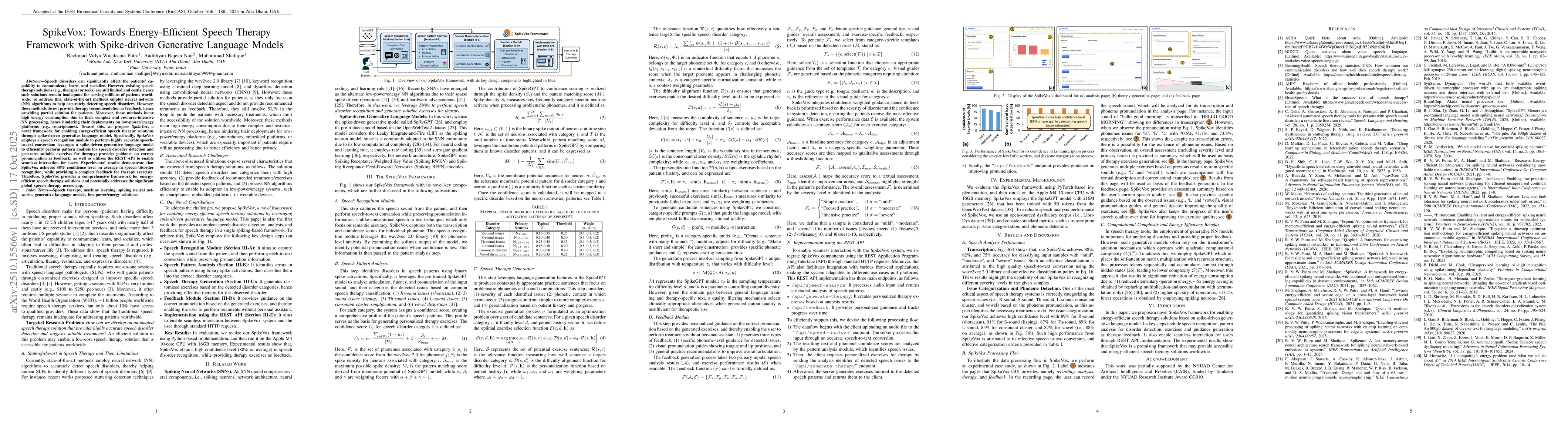 Thumbnail for SpikeVox: Towards Energy-Efficient Speech Therapy Framework with
  Spike-driven Generative Language Models