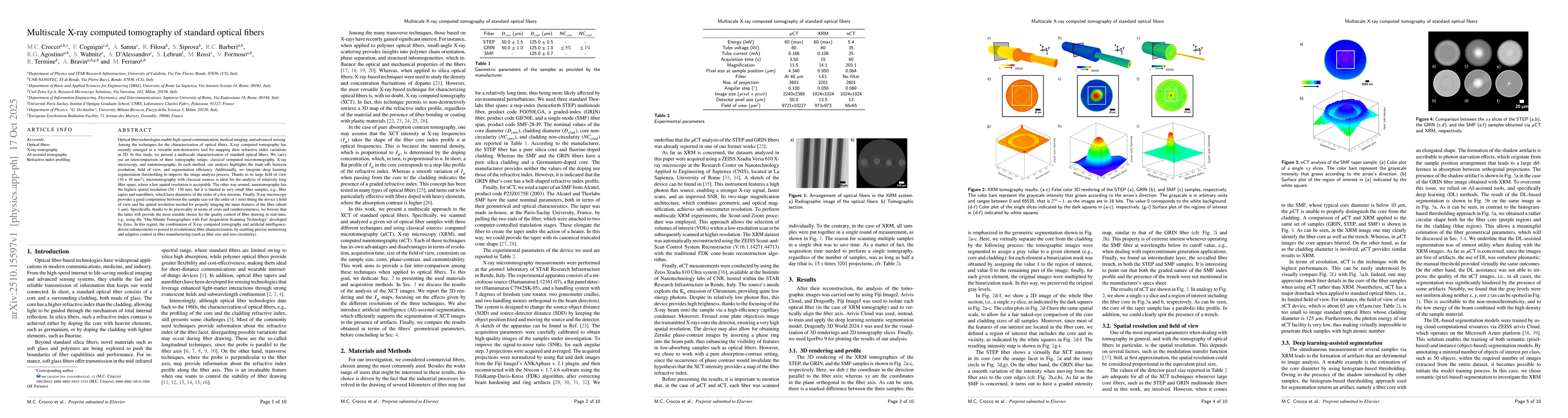 Thumbnail for Multiscale X-ray computed tomography of standard optical fibers