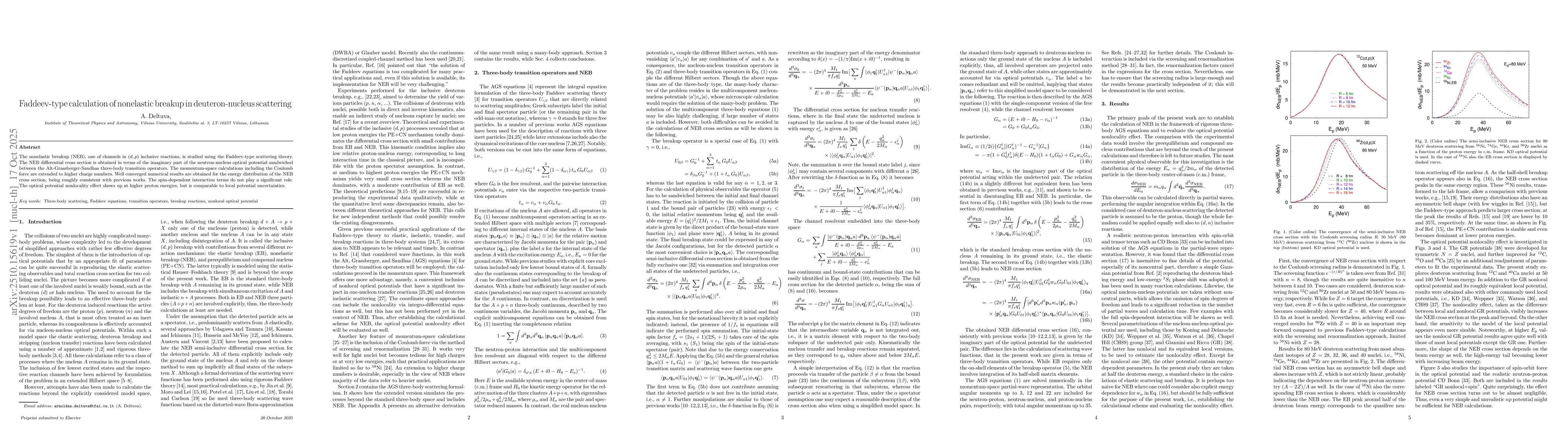 Thumbnail for Faddeev-type calculation of nonelastic breakup in deuteron-nucleus
  scattering