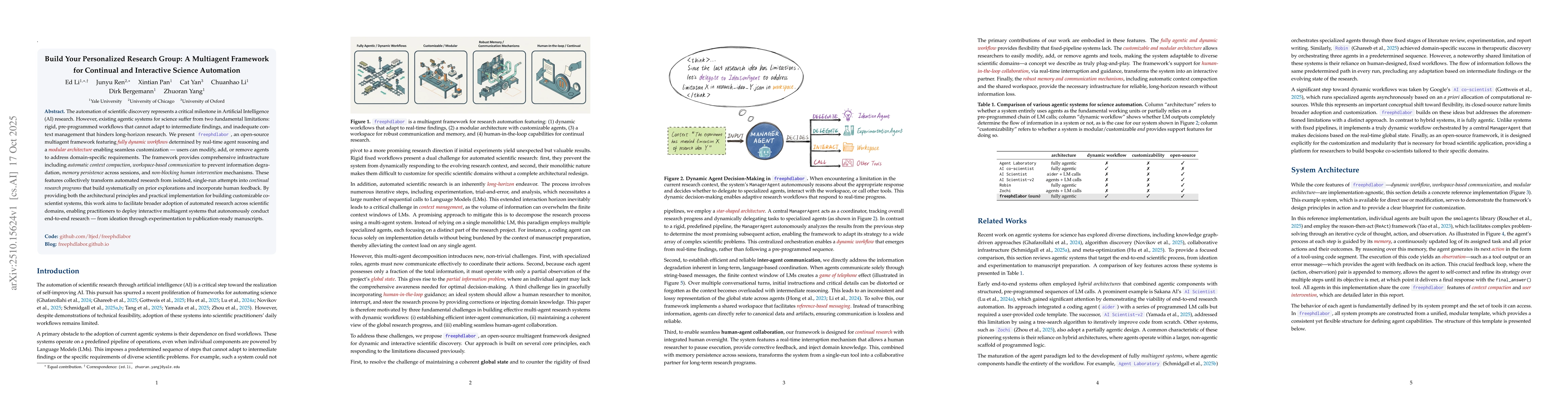 Thumbnail for Build Your Personalized Research Group: A Multiagent Framework for
  Continual and Interactive Science Automation