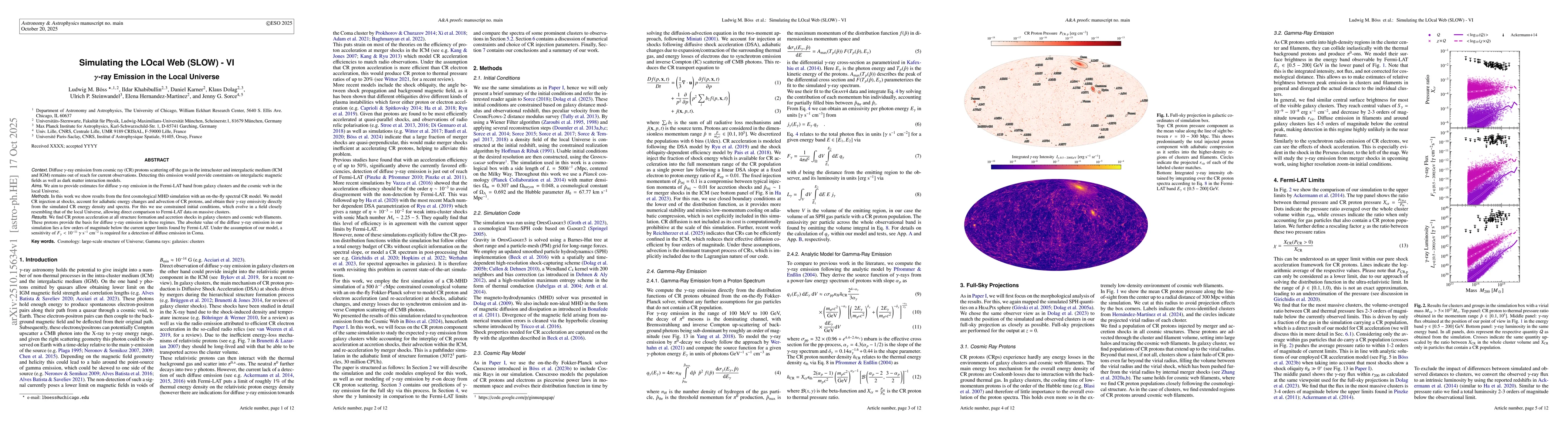 Thumbnail for Simulating the LOcal Web (SLOW) - VI: $γ$-ray Emission in the Local
  Universe