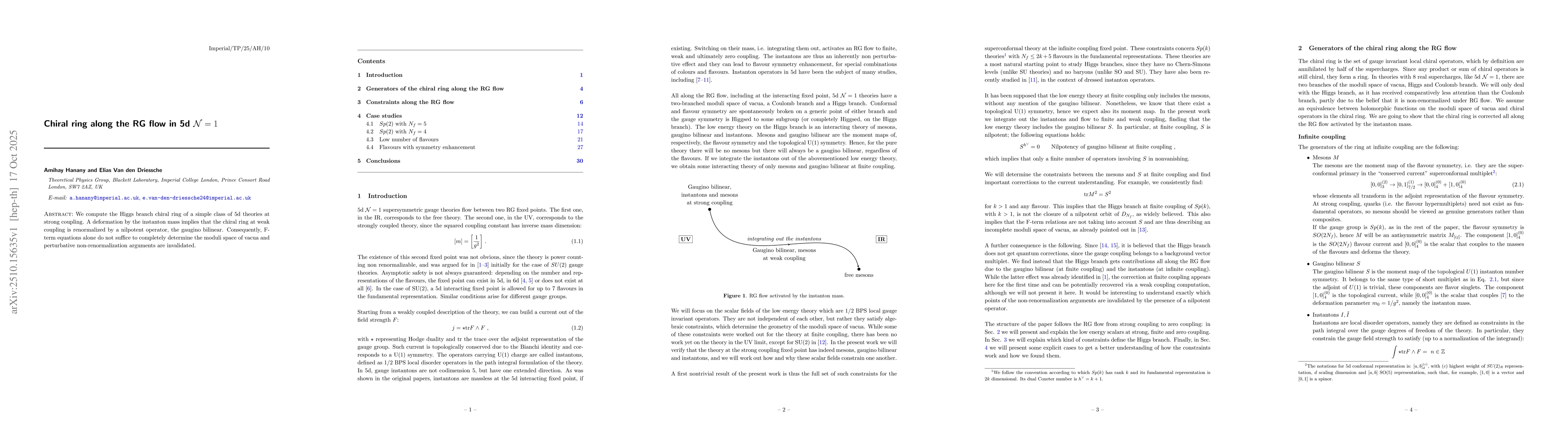 Thumbnail for Chiral ring along the RG flow in 5d $\mathcal{N}=1$