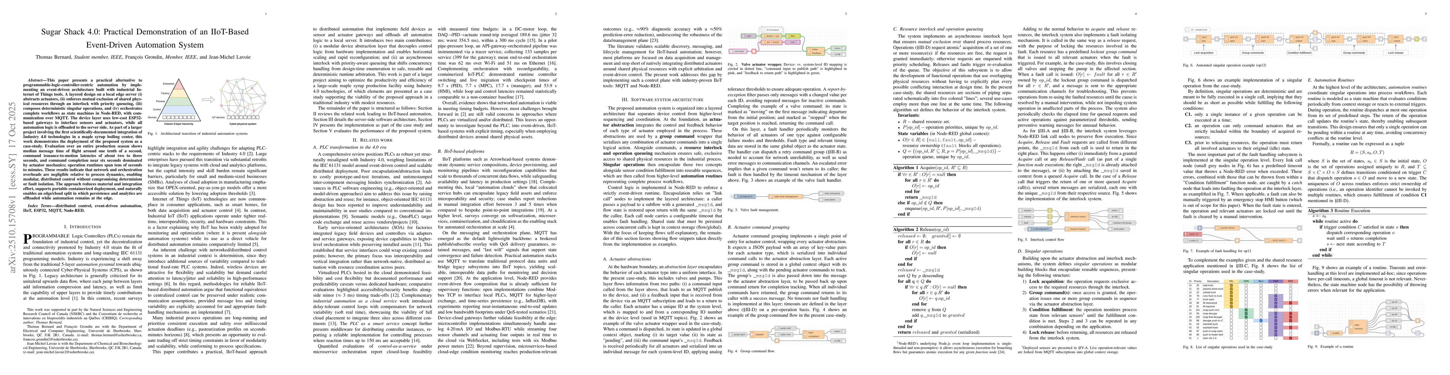 Thumbnail for Sugar Shack 4.0: Practical Demonstration of an IIoT-Based Event-Driven
  Automation System