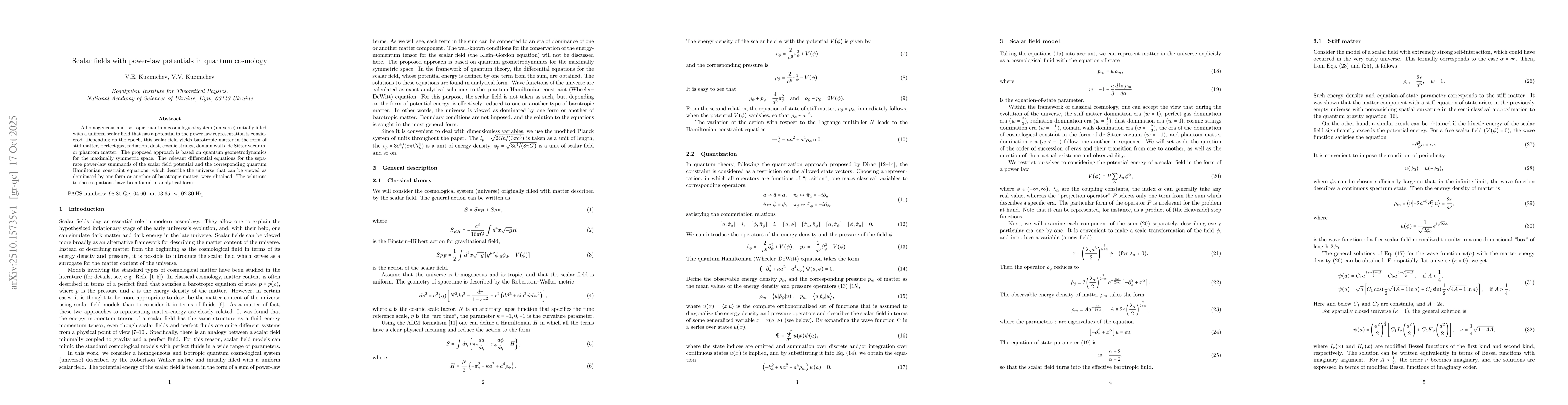 Thumbnail for Scalar fields with power-law potentials in quantum cosmology