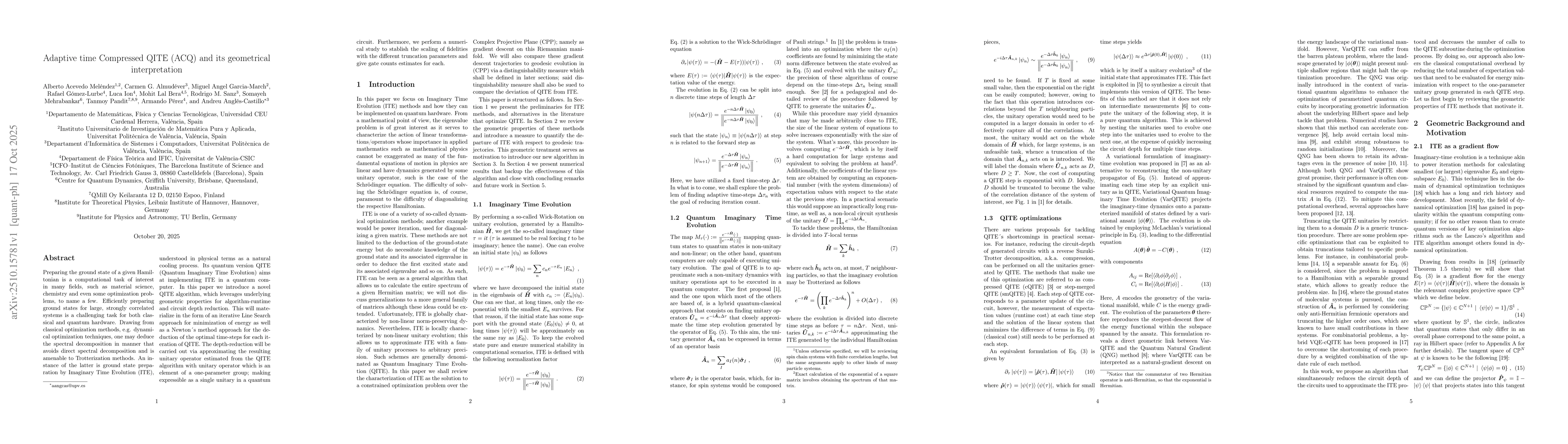 Thumbnail for Adaptive time Compressed QITE (ACQ) and its geometrical interpretation
