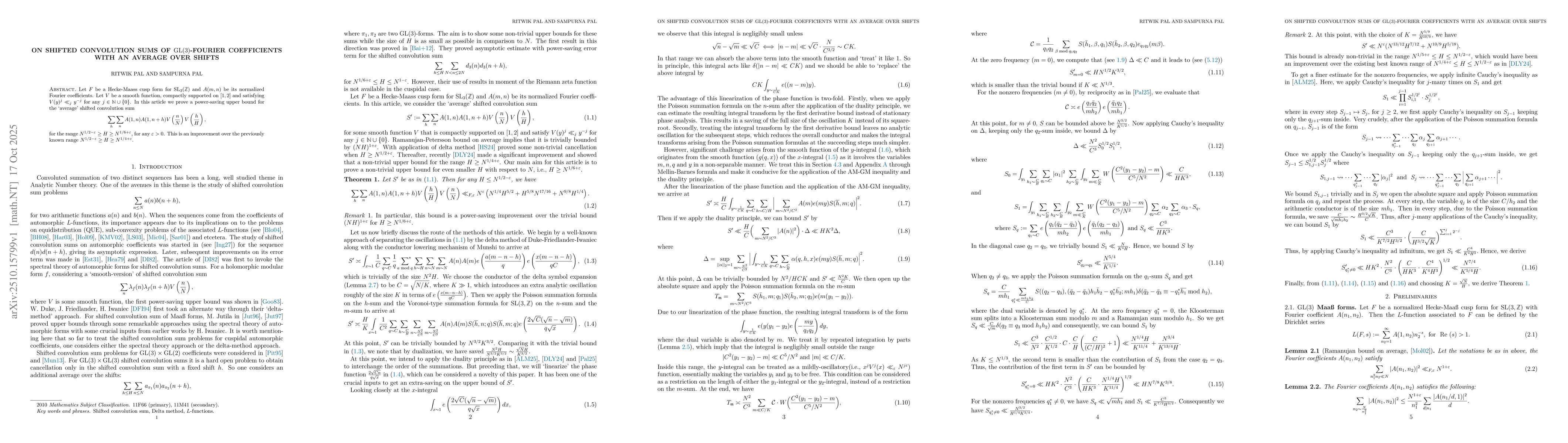 Thumbnail for On shifted convolution sums of $\mathrm{GL}(3)$-Fourier coefficients
  with an average over shifts