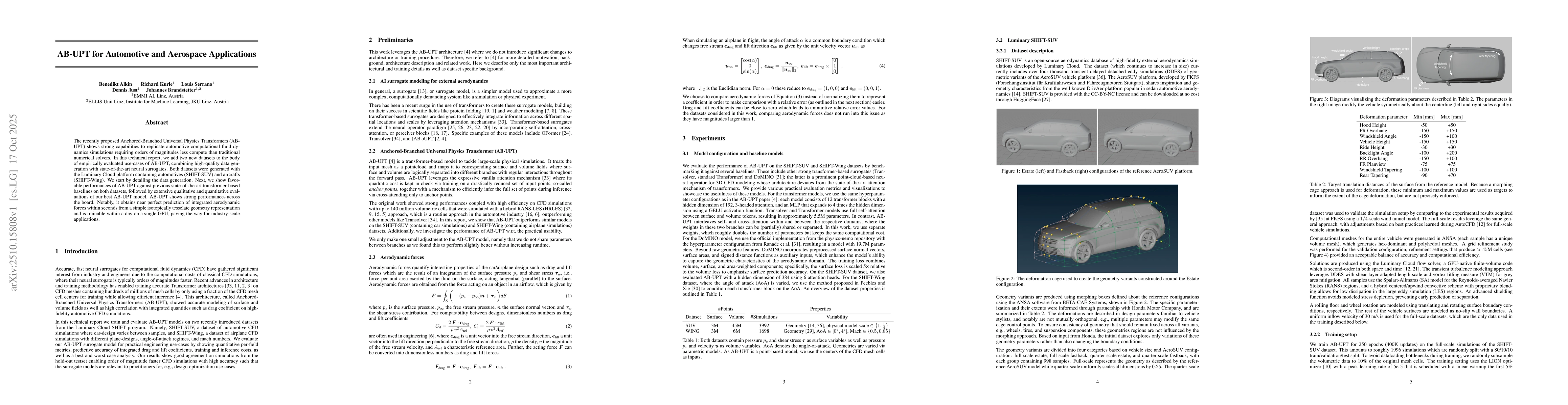 Thumbnail for AB-UPT for Automotive and Aerospace Applications