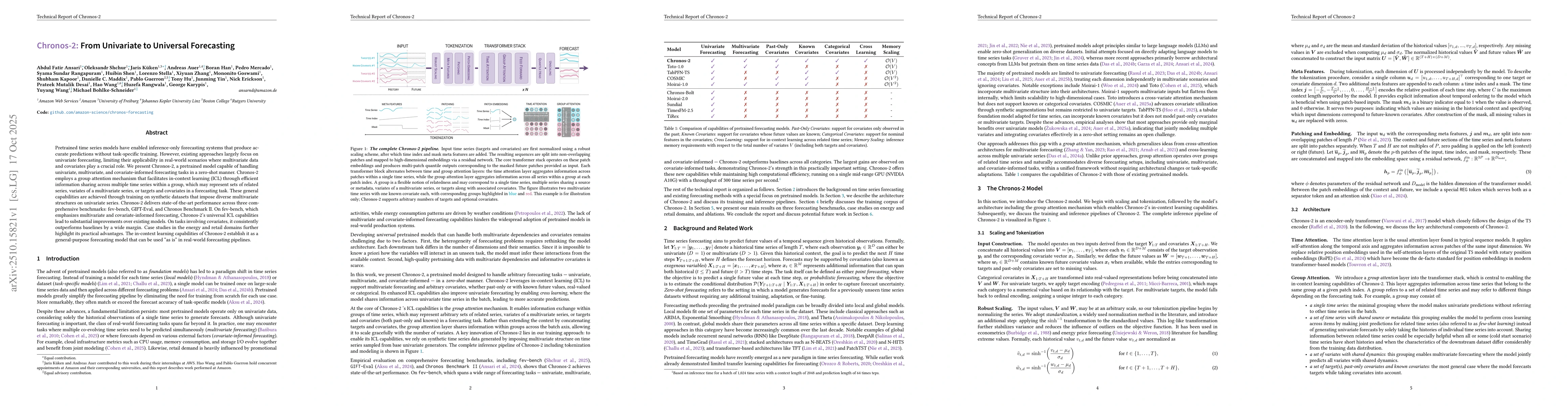 Thumbnail for Chronos-2: From Univariate to Universal Forecasting