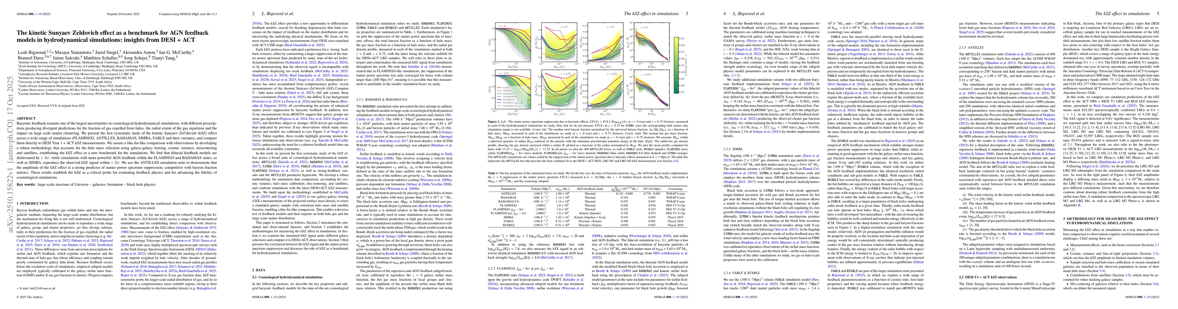 Thumbnail for The kinetic Sunyaev Zeldovich effect as a benchmark for AGN feedback
  models in hydrodynamical simulations: insights from DESI + ACT