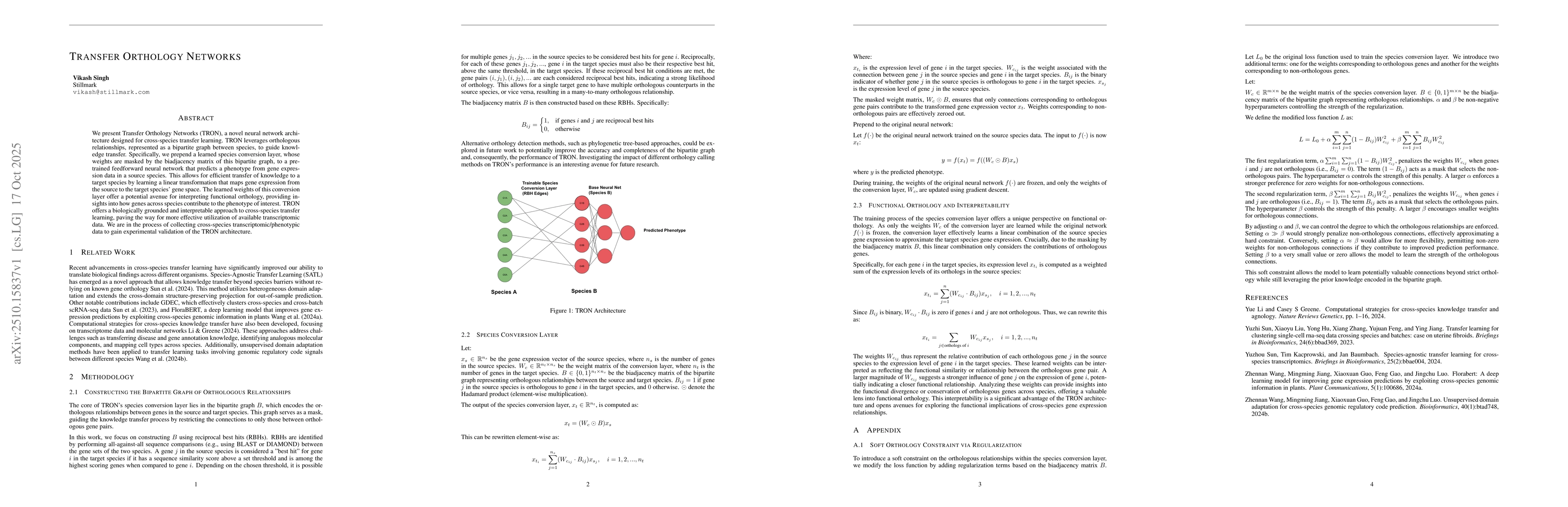 Thumbnail for Transfer Orthology Networks