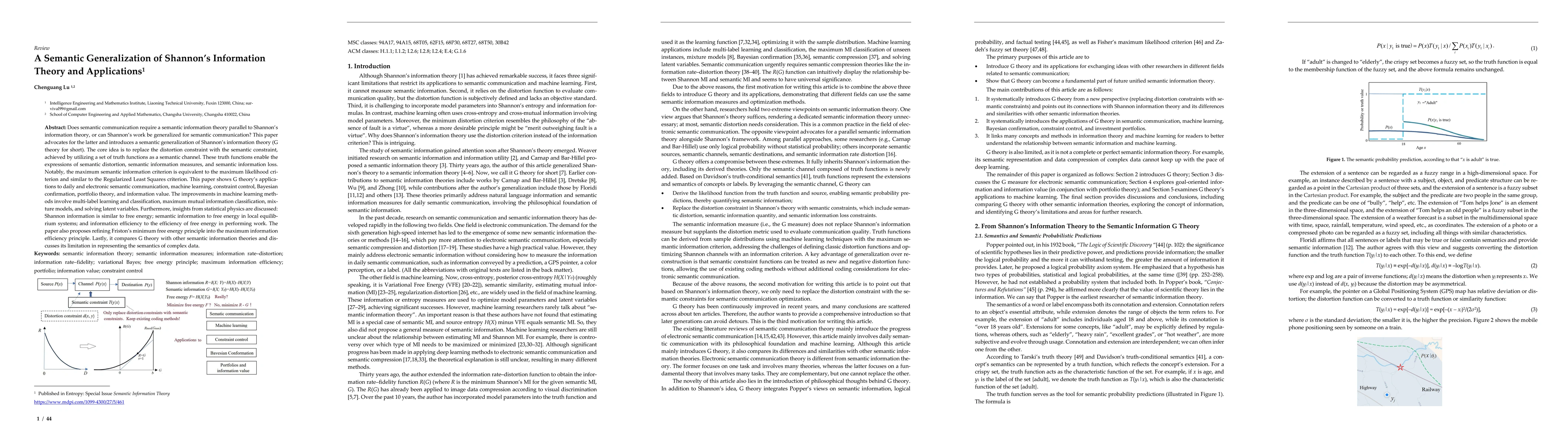 Thumbnail for A Semantic Generalization of Shannon's Information Theory and
  Applications