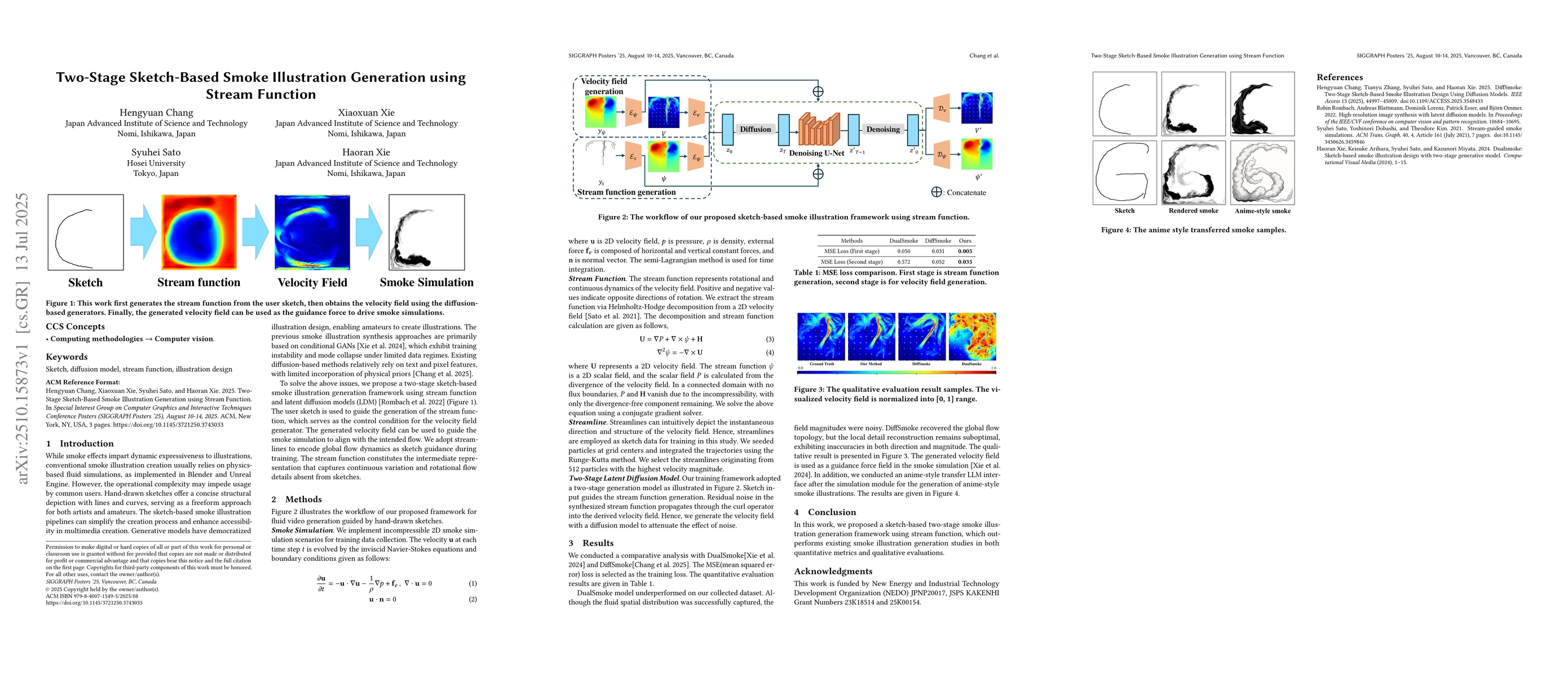 Thumbnail for Two-Stage Sketch-Based Smoke Illustration Generation using Stream
  Function