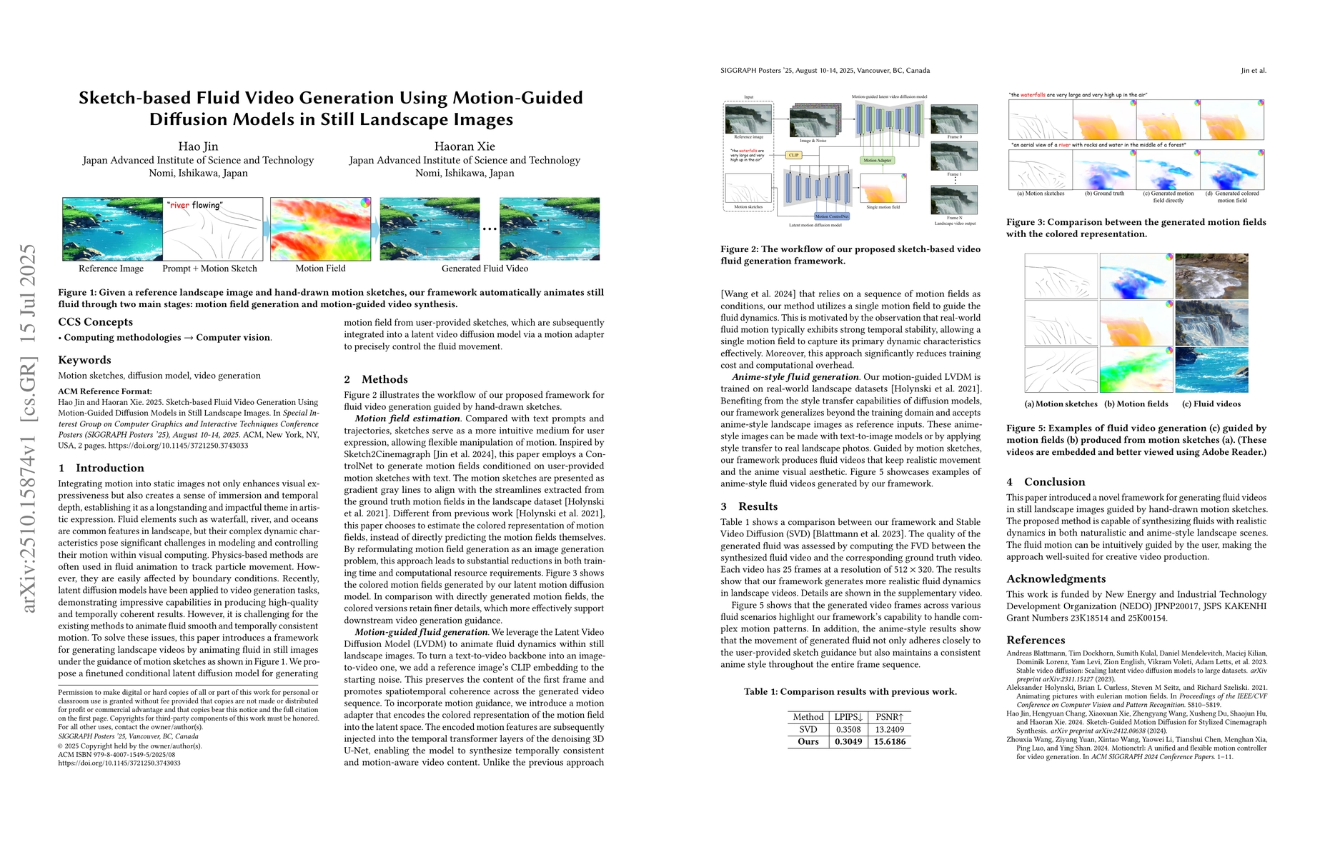 Thumbnail for Sketch-based Fluid Video Generation Using Motion-Guided Diffusion Models
  in Still Landscape Images
