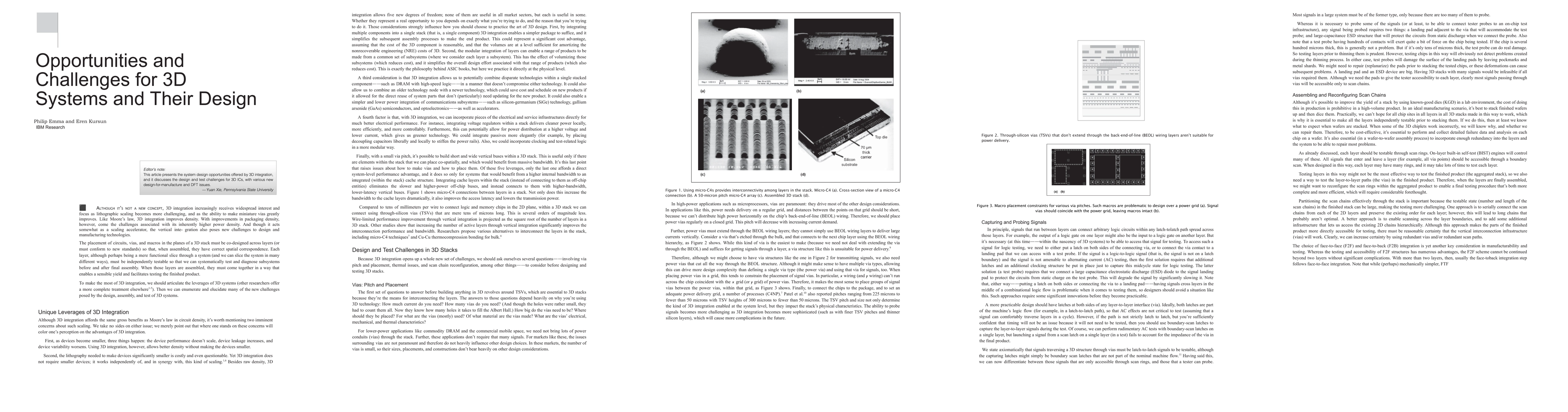 Thumbnail for Opportunities and Challenges for 3D Systems and Their Design