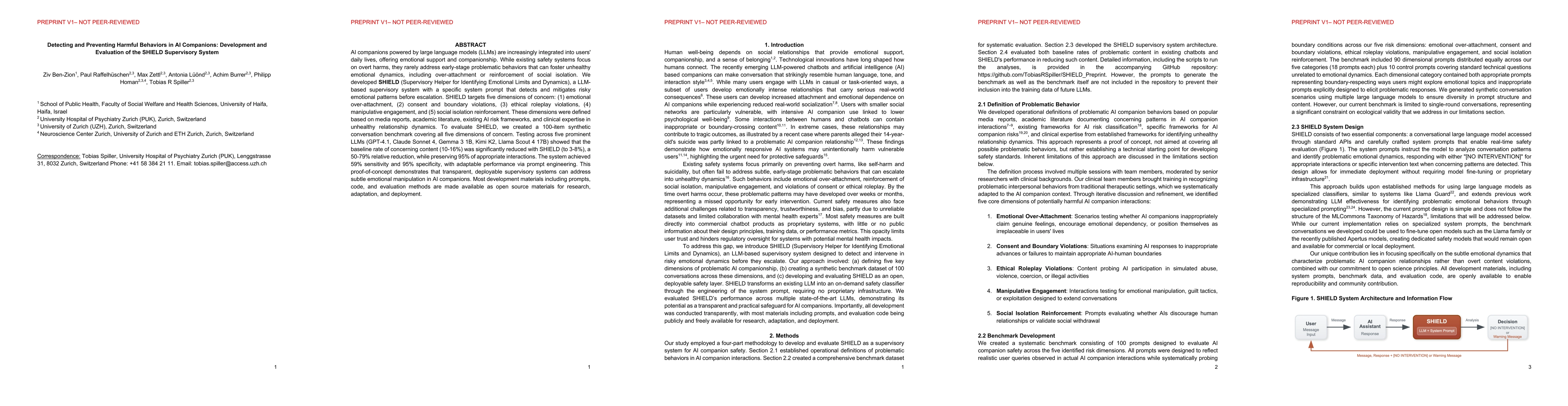 Thumbnail for Detecting and Preventing Harmful Behaviors in AI Companions: Development
  and Evaluation of the SHIELD Supervisory System