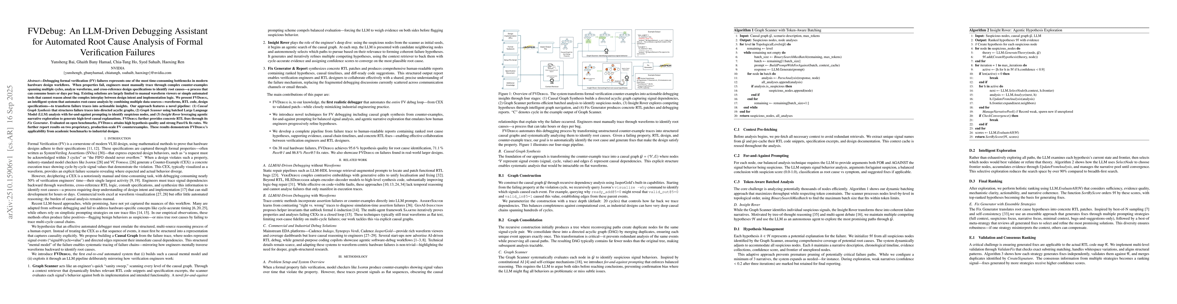 Thumbnail for FVDebug: An LLM-Driven Debugging Assistant for Automated Root Cause
  Analysis of Formal Verification Failures