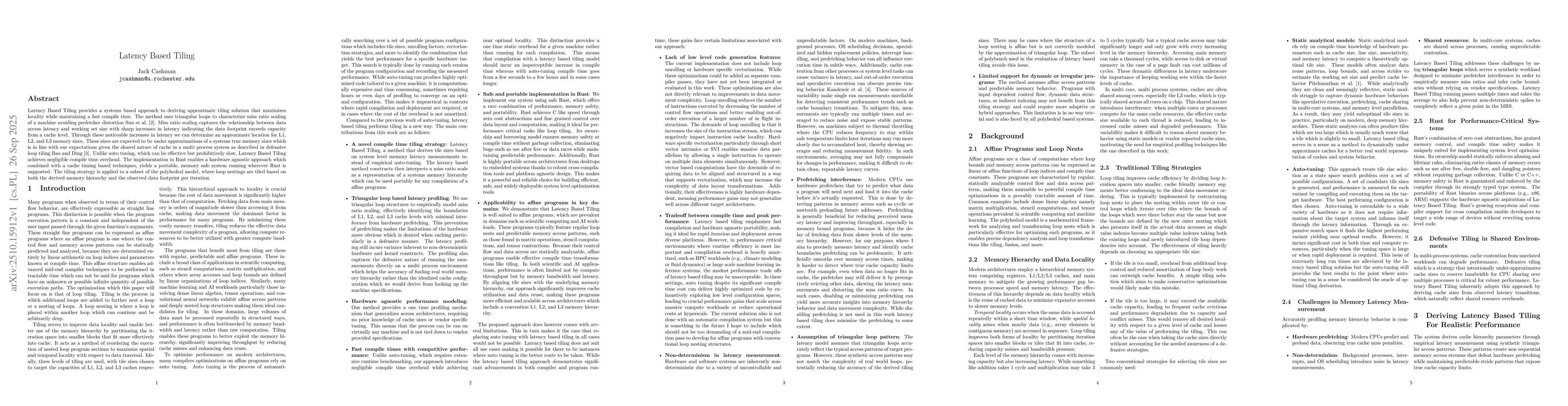 Thumbnail for Latency Based Tiling