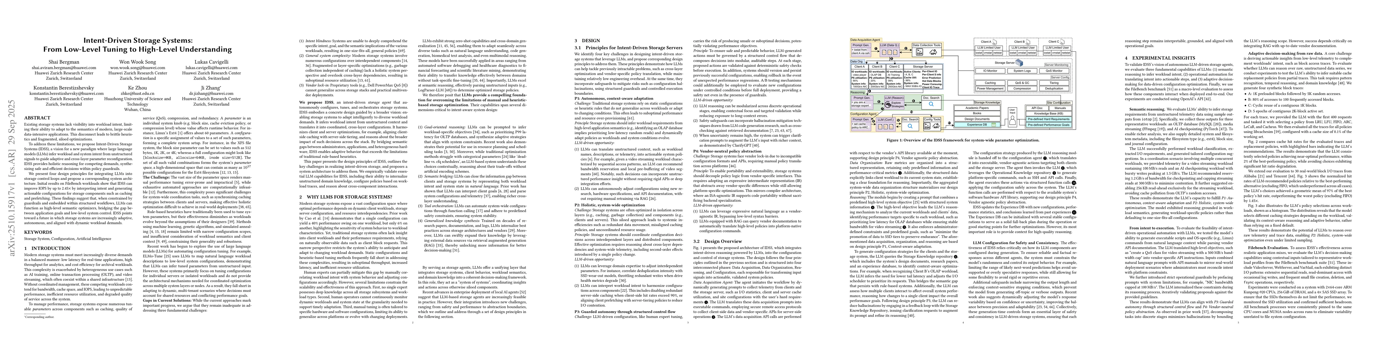 Thumbnail for Intent-Driven Storage Systems: From Low-Level Tuning to High-Level
  Understanding