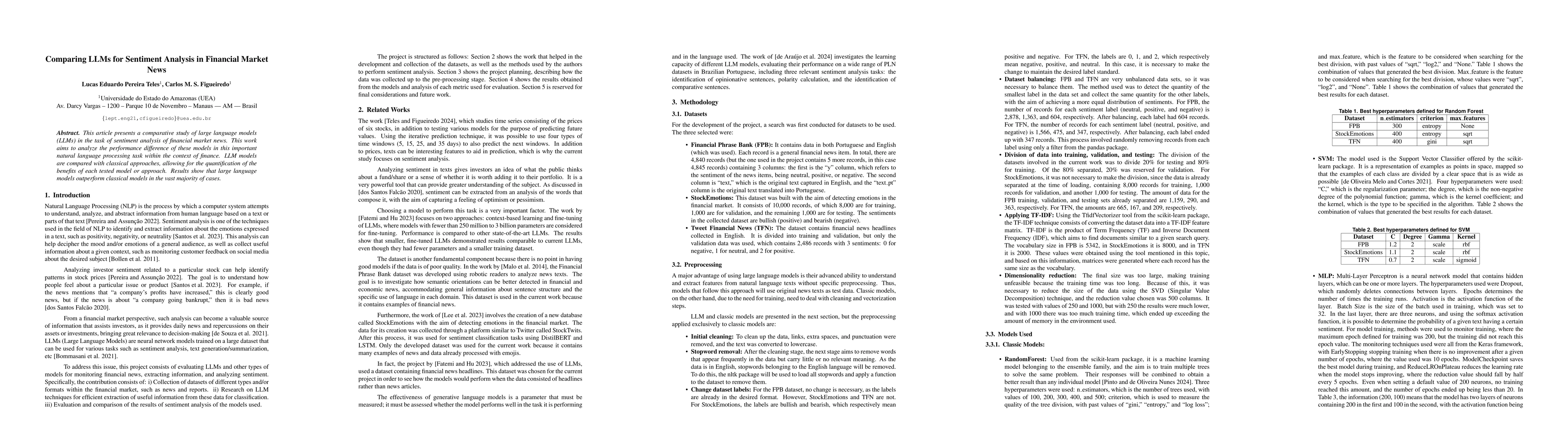 Thumbnail for Comparing LLMs for Sentiment Analysis in Financial Market News