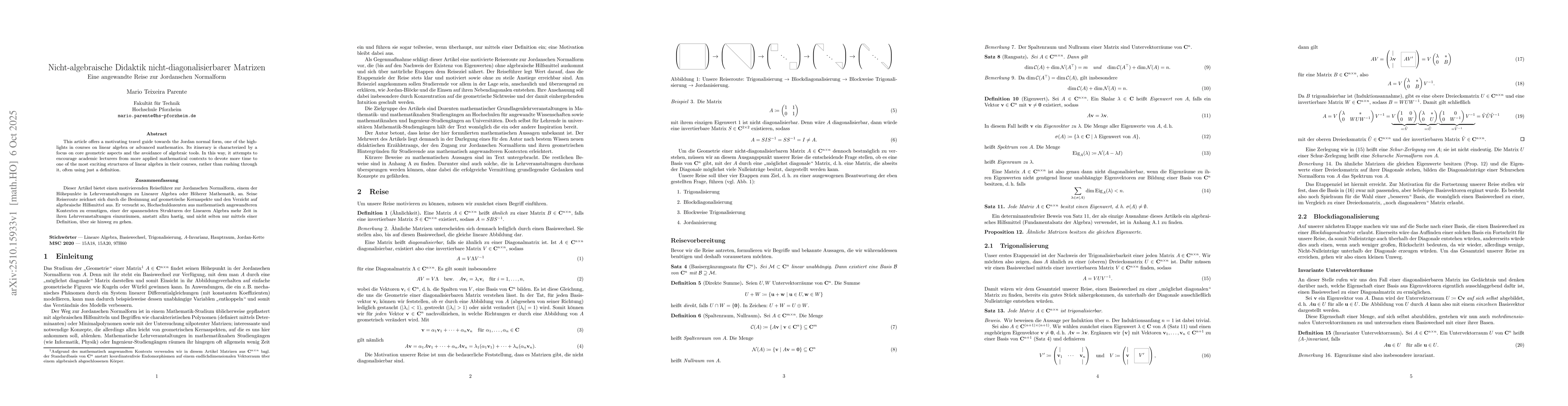 Thumbnail for Nicht-algebraische Didaktik nicht-diagonalisierbarer Matrizen