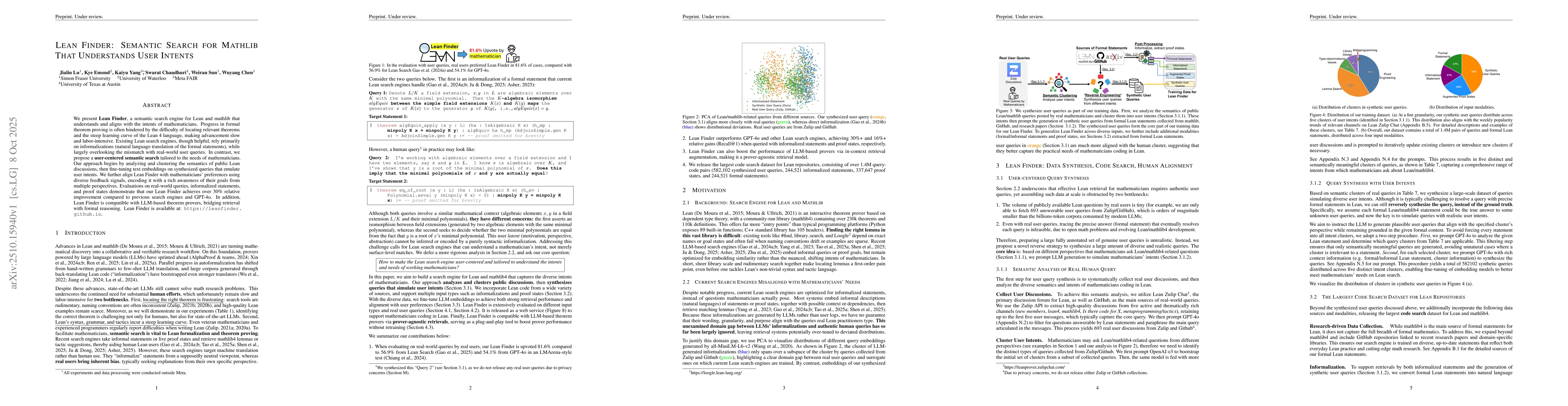 Thumbnail for Lean Finder: Semantic Search for Mathlib That Understands User Intents
