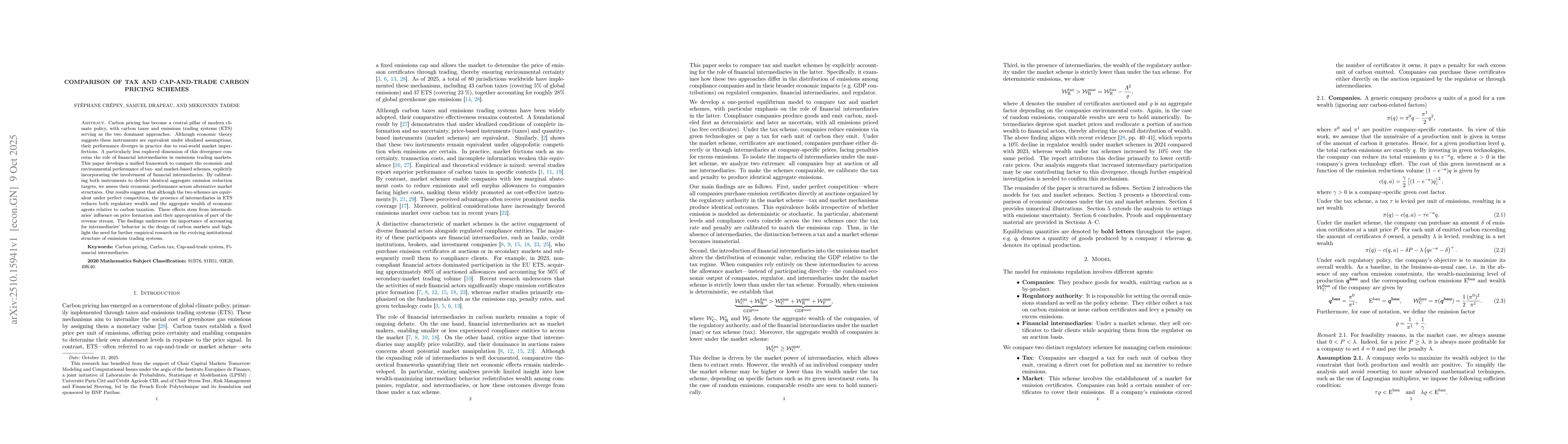 Thumbnail for Comparison of Tax and Cap-and-Trade Carbon Pricing Schemes