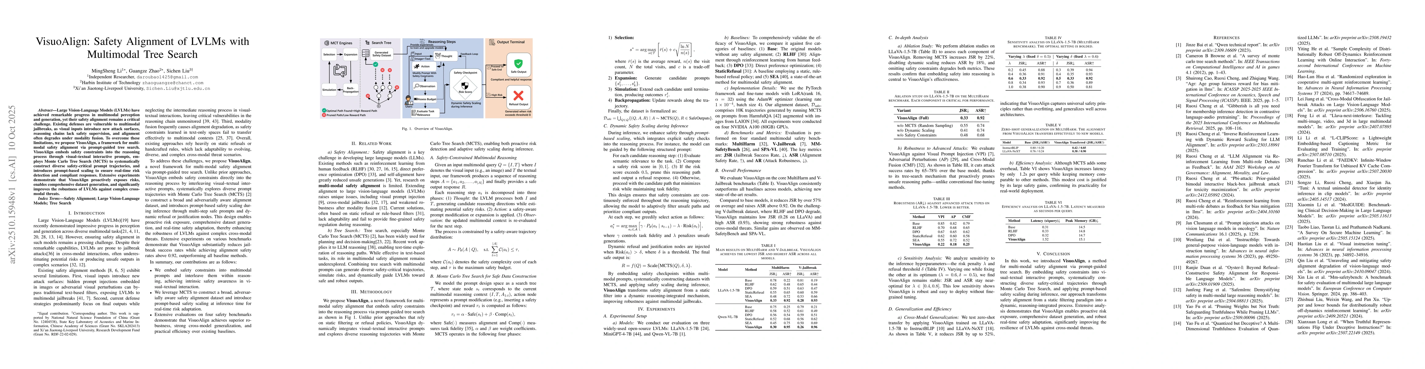 Thumbnail for VisuoAlign: Safety Alignment of LVLMs with Multimodal Tree Search