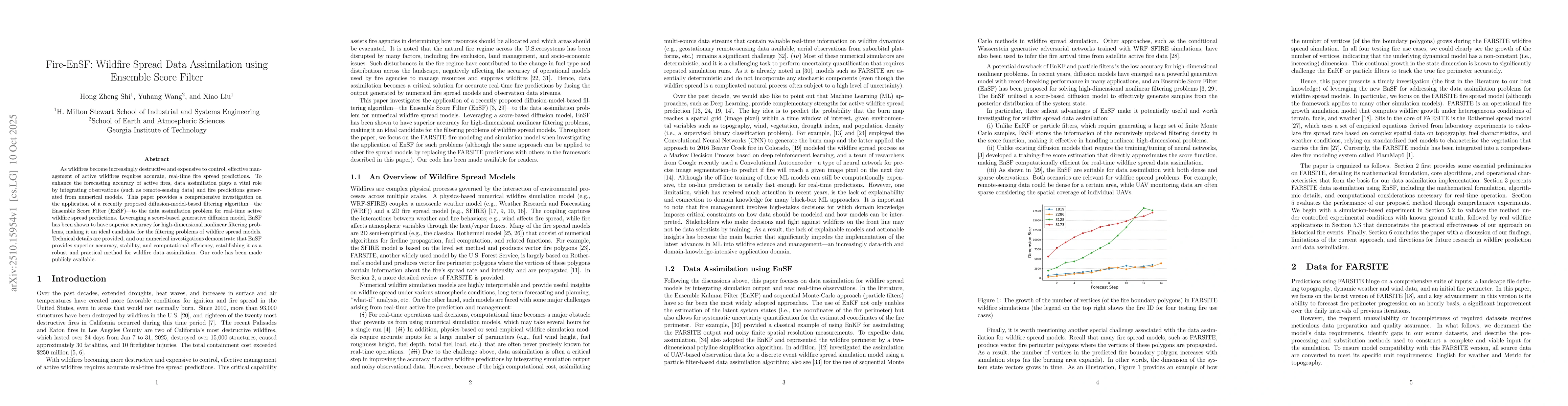 Thumbnail for Fire-EnSF: Wildfire Spread Data Assimilation using Ensemble Score Filter