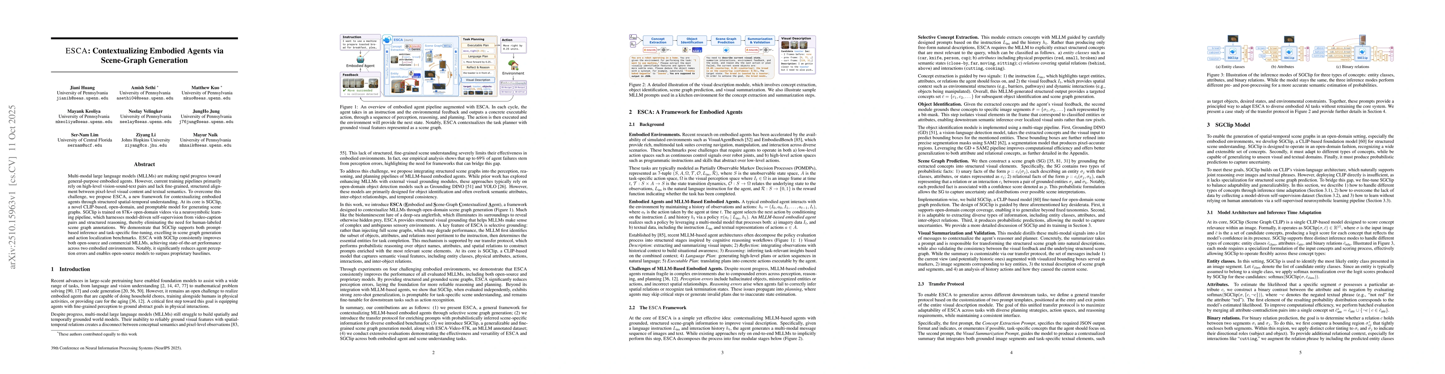 Thumbnail for ESCA: Contextualizing Embodied Agents via Scene-Graph Generation
