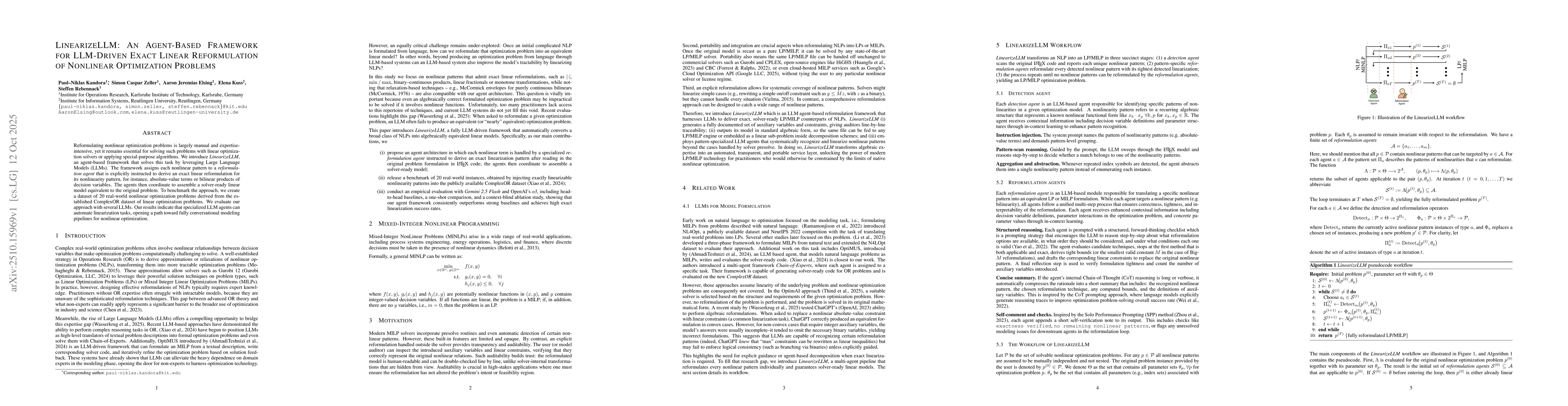 Thumbnail for LinearizeLLM: An Agent-Based Framework for LLM-Driven Exact Linear
  Reformulation of Nonlinear Optimization Problems