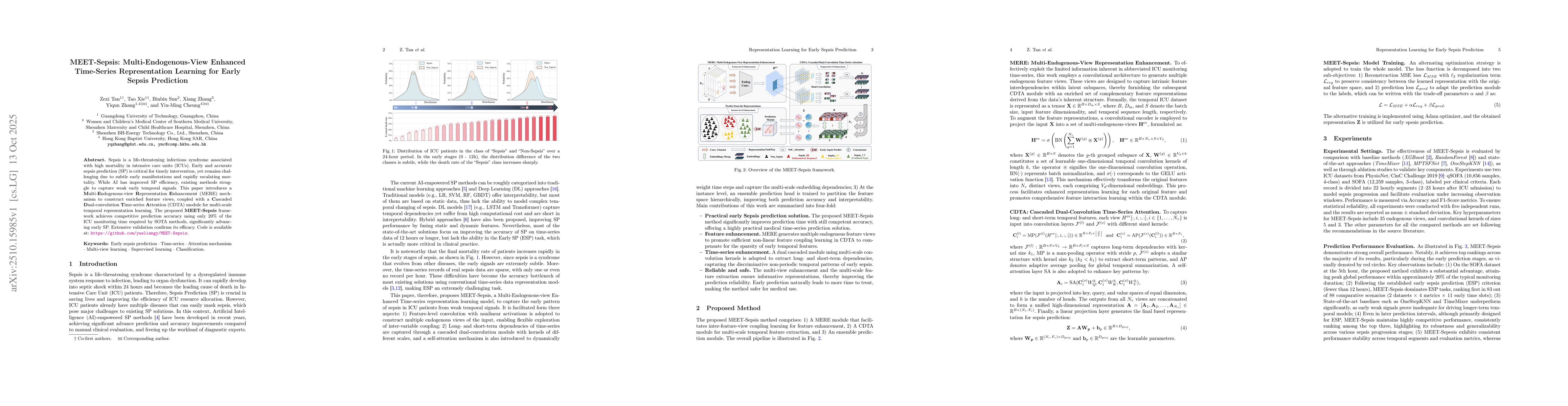 Thumbnail for MEET-Sepsis: Multi-Endogenous-View Enhanced Time-Series Representation
  Learning for Early Sepsis Prediction Representation Learning for Early Sepsis
  Prediction